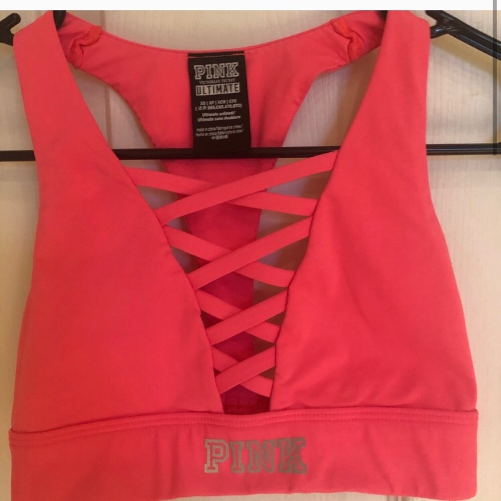Pink Victoria Secrets Ultimate Pink Sports Bra